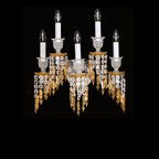 Traditional Candelabra Wall Light with Clear Accents