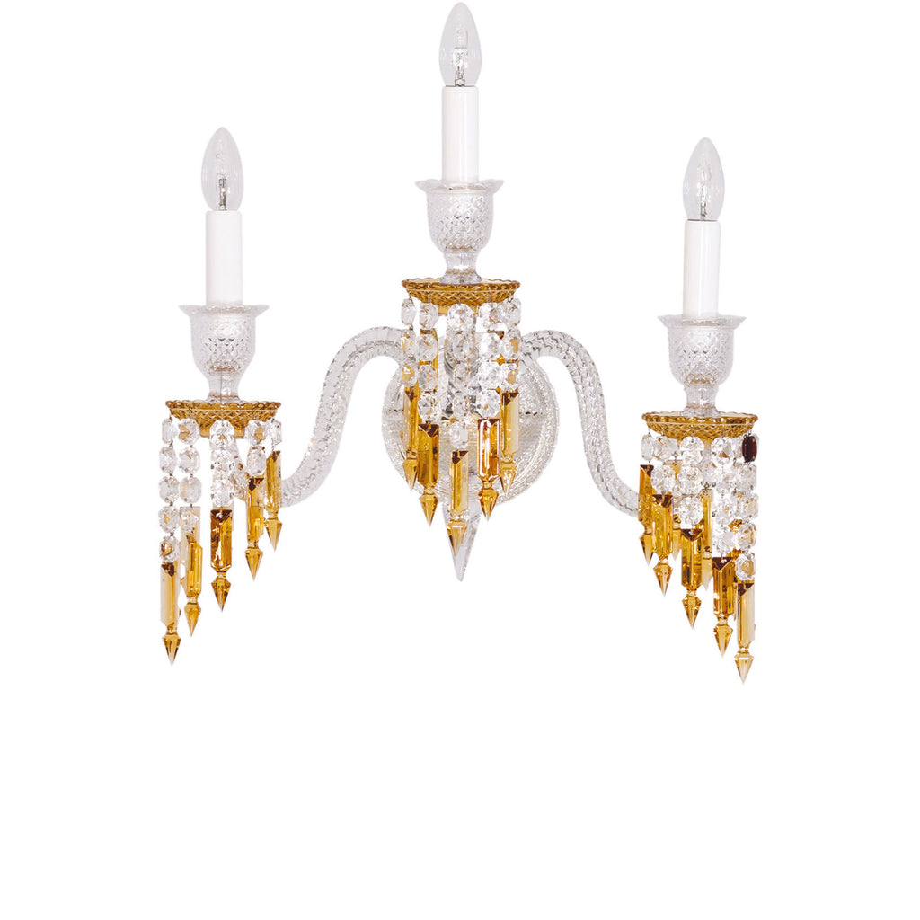 Traditional Candelabra Wall Light with Clear Accents