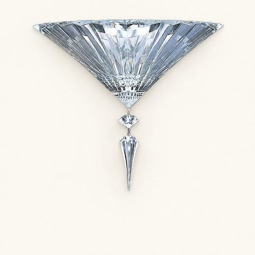 Curved-Arm Wall Sconce with Faceted Drops